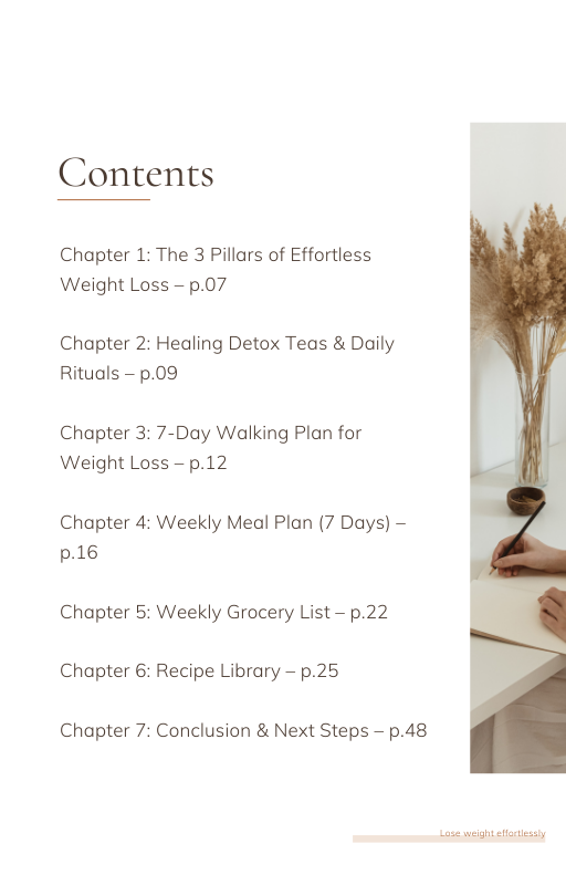 Lose Weight Effortlessly – 7 Day Plan (Ebook)