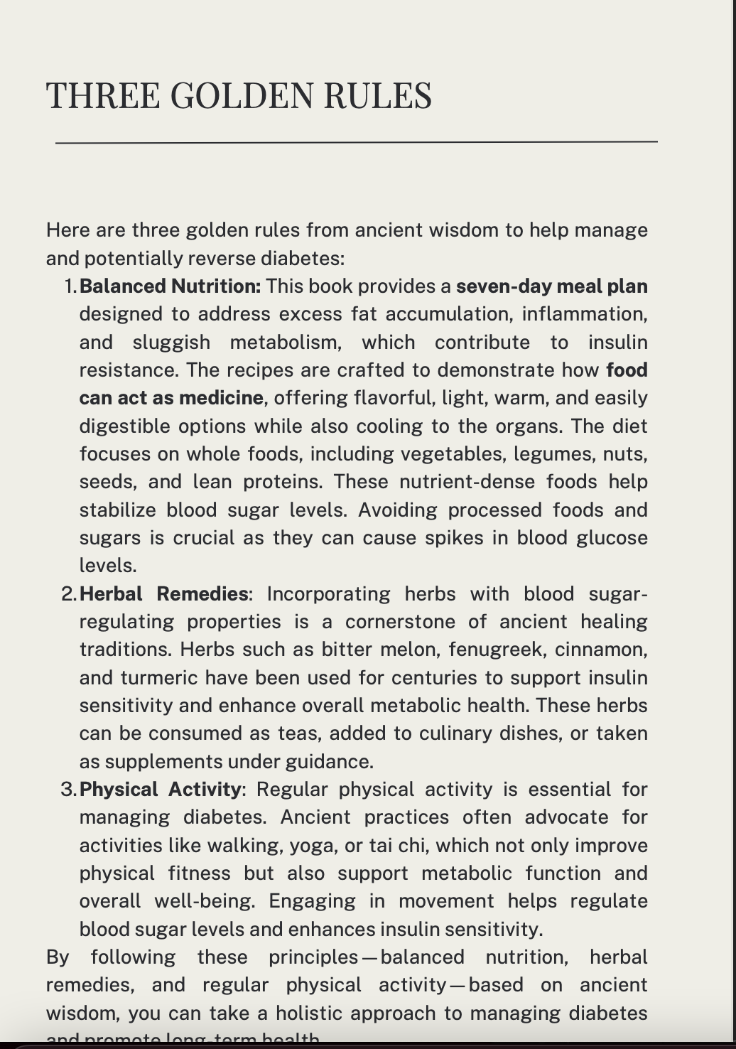 Diabetes: 7-Day Ancient Remedy Meal Plan